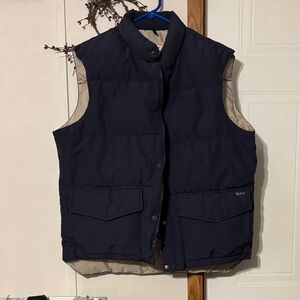 Woolrich Navy and Beige Vest down filled